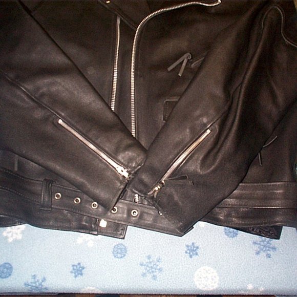 Vintage Big O Boy leather motorcycle Biker Jacket Old Skool - Picture 3 of 6